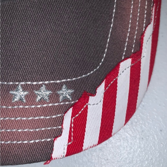 Catchfly Women's "Land of the Free" Distressed Ponytail Baseball Hat/Cap-OS NWT - Picture 10 of 14